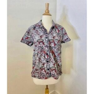 Floral Button‎ Down Bowling Shirt